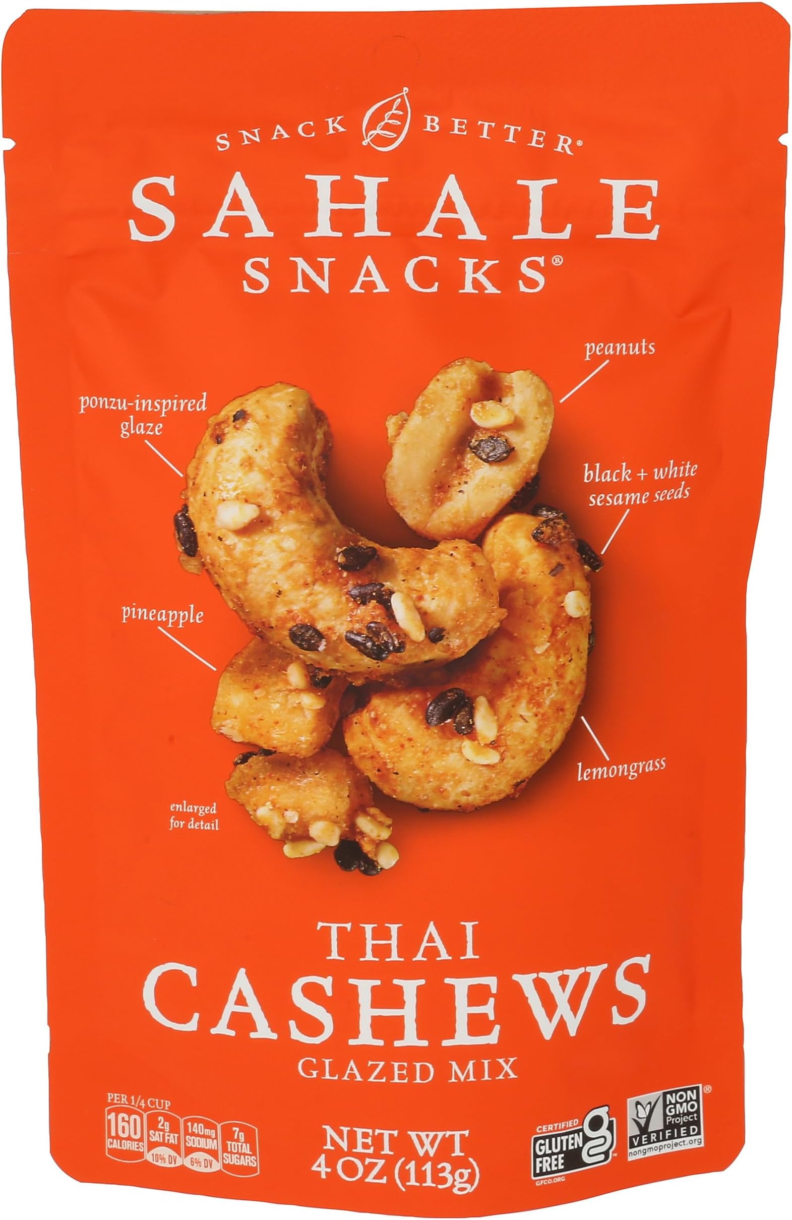 Sahale Snacks Thai Cashews Glazed Mix, 4 Ounces
