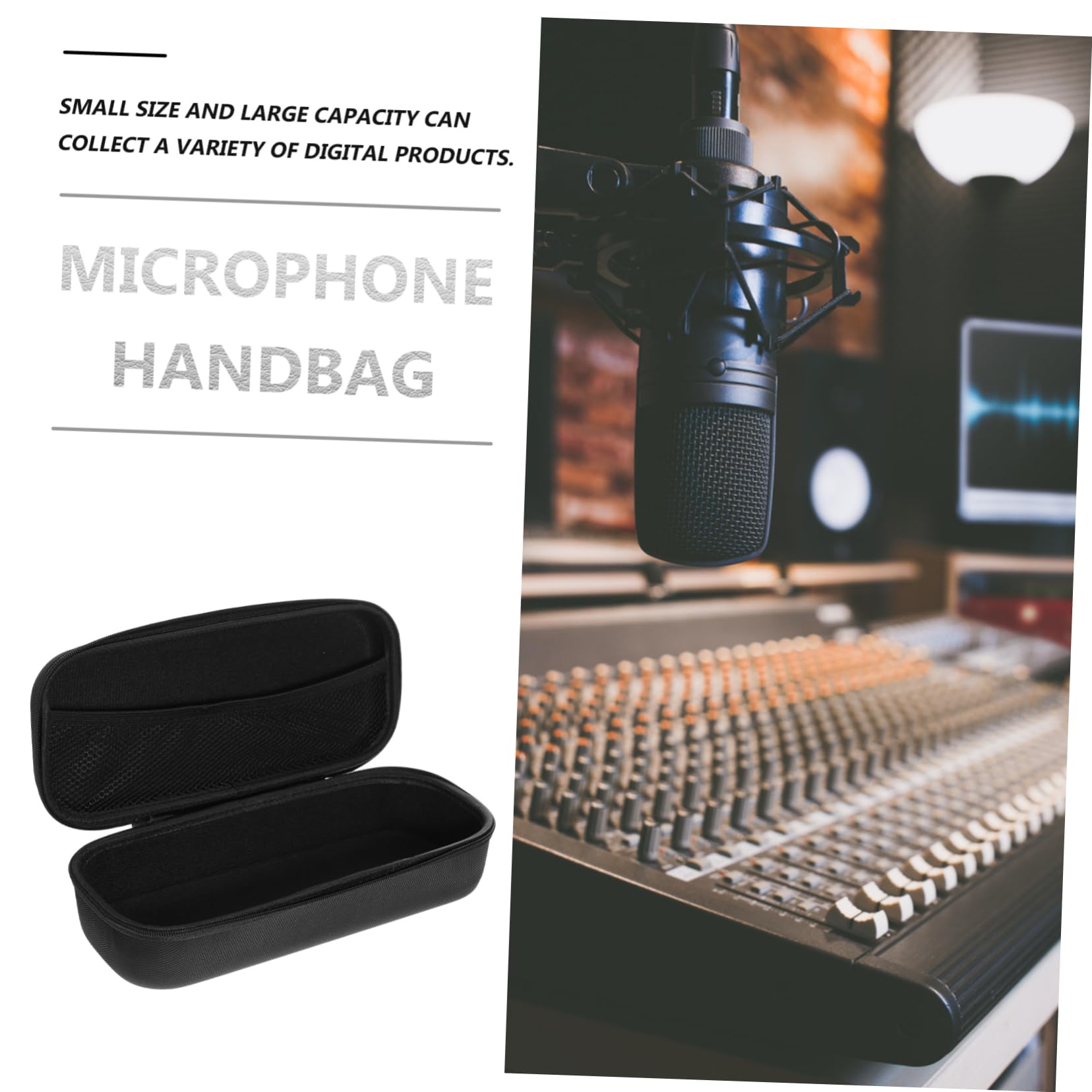 BESPORTBLE 1Pc Microphone Case Lightweight Storage Bag for Karaoke Accessories Portable Organizer Compact Design Durable and Drop Resistant for Carrying Your Mic