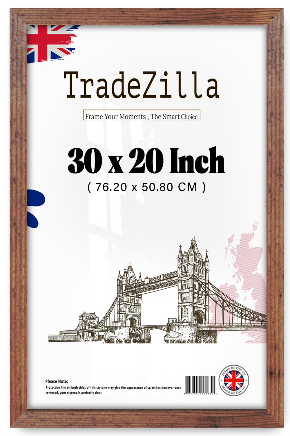 Tradezilla Rustic | Flat Style 20 Inch X 30 Inch Gallery-Style (76.20 X 50.80 Cm) Picture Frame, Signature Collection [ ]