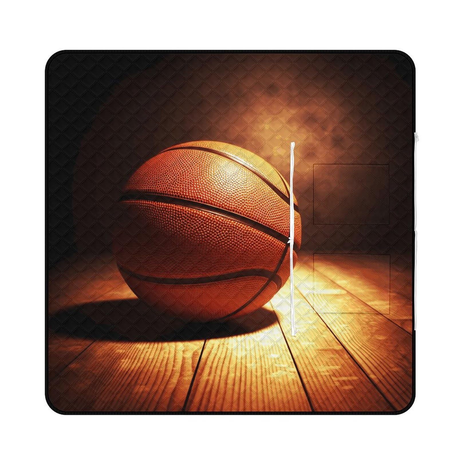 Tapis de pique-nique imprimé fond de basket-ball et natte de plage imperméable
