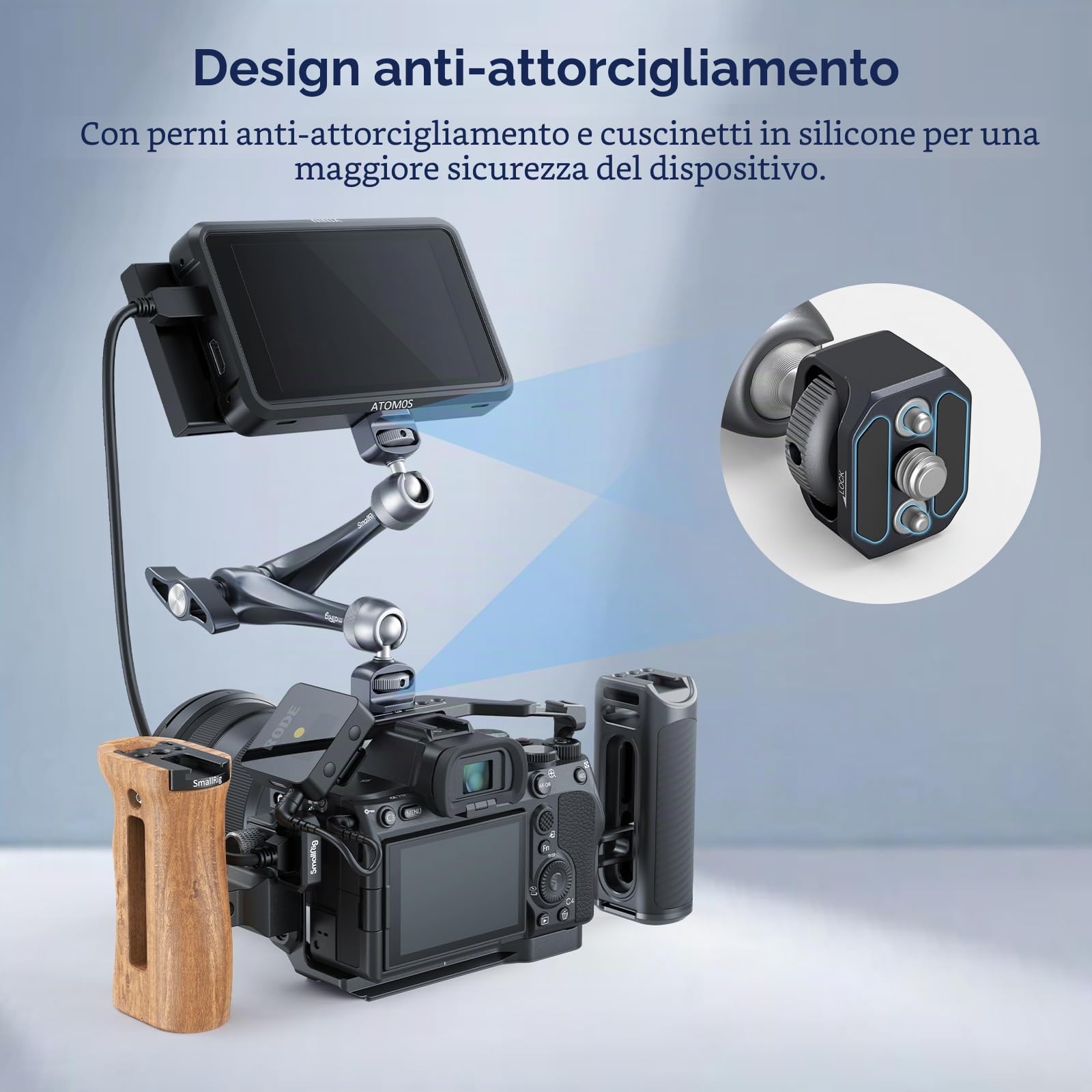 SMALLRIG Braccio Magico a Doppia Testa con Una Vite di Posizionamento