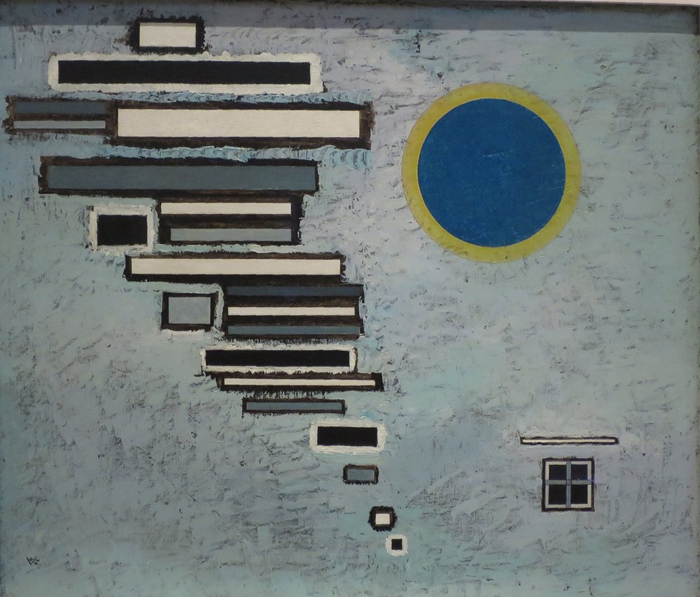 Unequal Wassily Kandinsky grand cadre noir fini semi-gloss pour mur vide