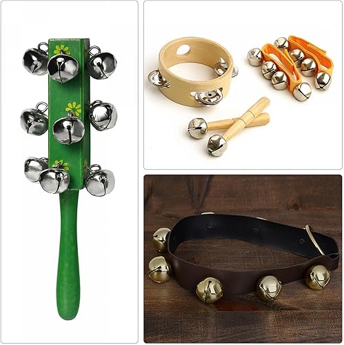 Miniatura 4 de uxcell Cascabeles de cascabel, 14 de pulgada, 240 campanas pequeñas para manualidades, decoración de Navidad, color azul