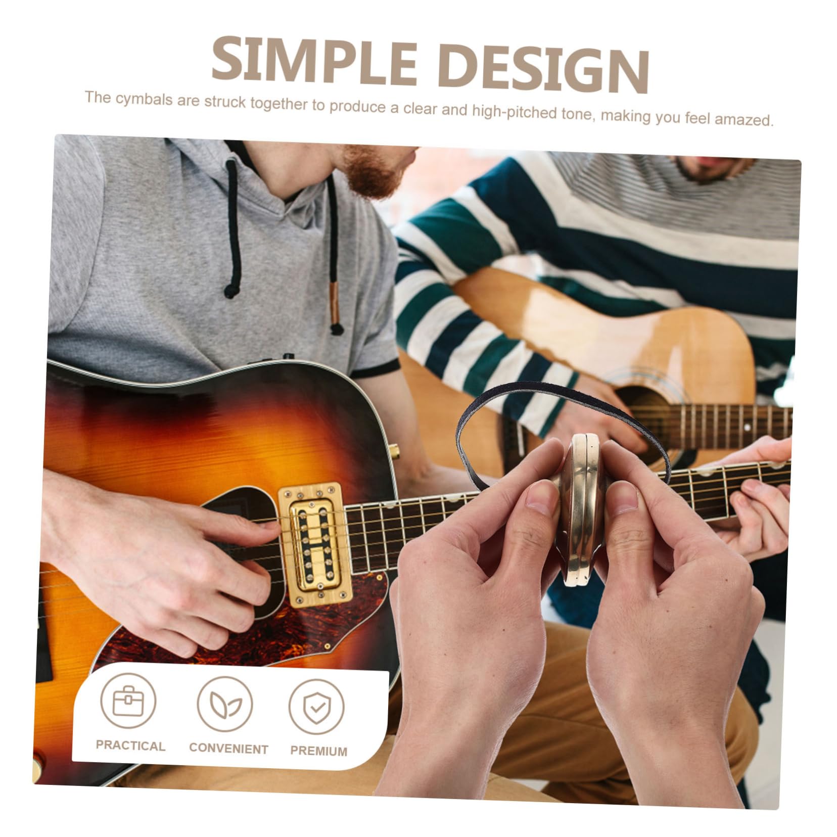 Totority Meditation Bells Set Handheld Cymbals Bell Music Instrument Perfect Yoga Lovers