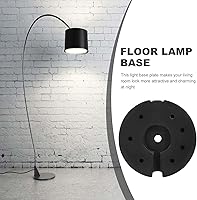 Vista 8 de Lámpara de pie de hierro, base de peso, lámpara de pie de mesa, solo soporte, lámpara de escritorio, cargador fundido, chasis de luz redondeado