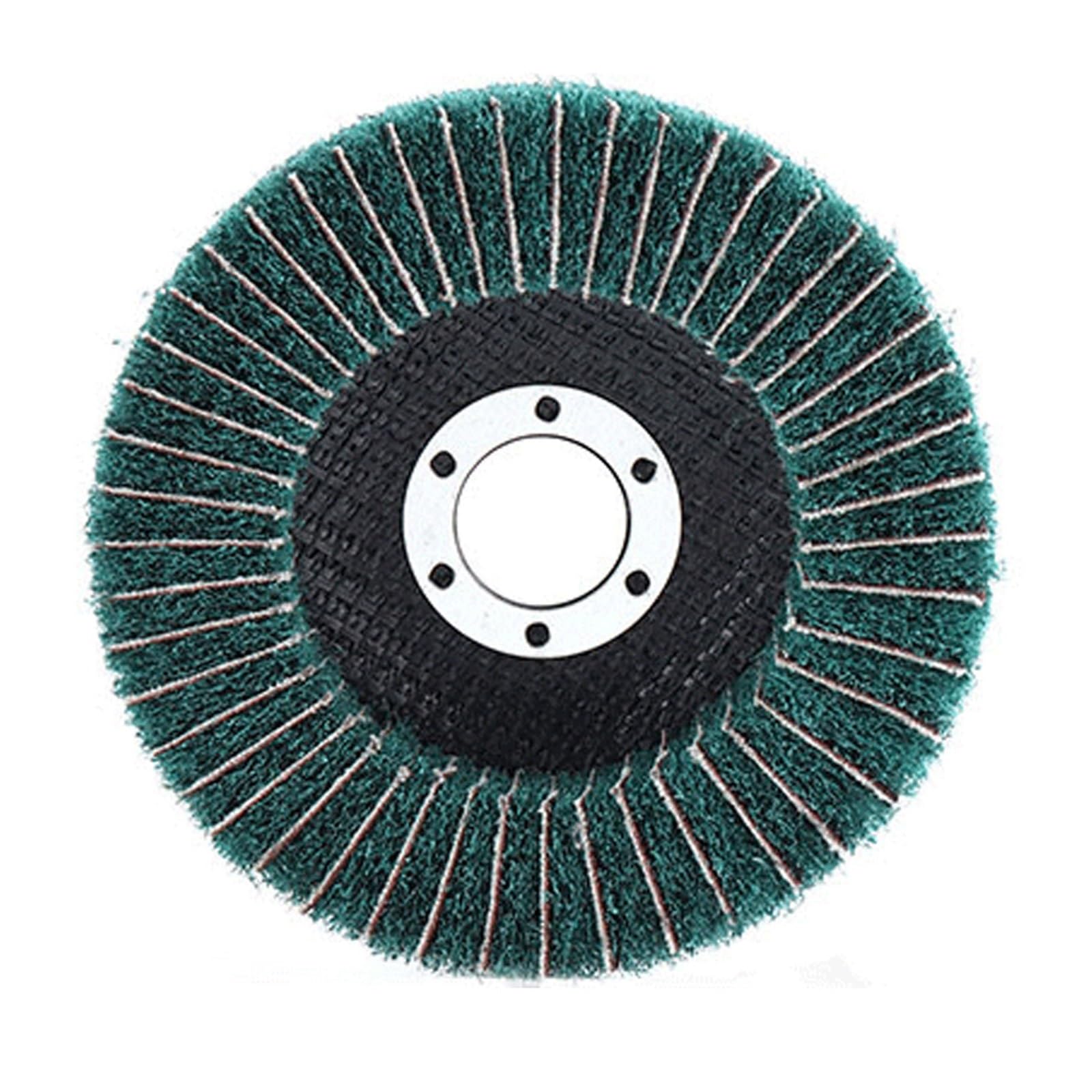 Disco for lucidatura in tessuto non tessuto da 100 mm Mola for lucidatura con lamelle in fibra da 4 pollici Mola for smerigliatrice angolare for metallo Legno Lucidatura Sbavatura(100x16mm green)