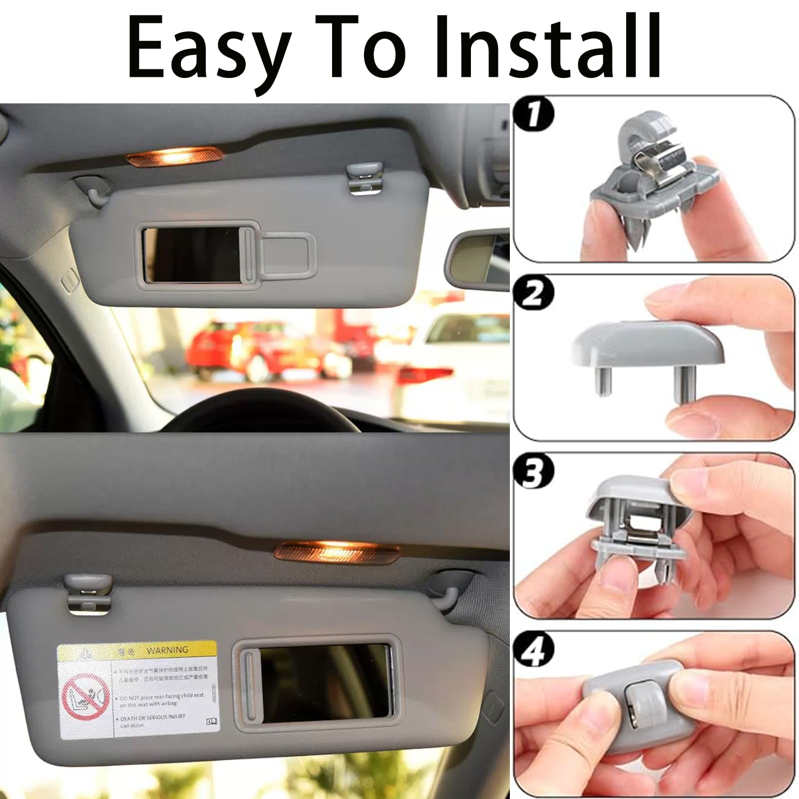 Ganci Per Parasole Auto - 2 Pezzi, Per Audi A1, A3, A4, A5, Q3, Q5, TT - Foto 8