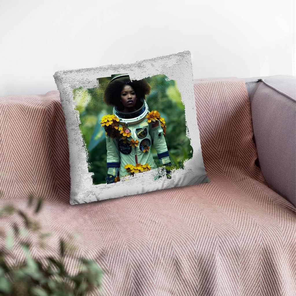 Jungle Sequin Pillow Case - Girl Pillow Case - Cool Pillowcase - Black