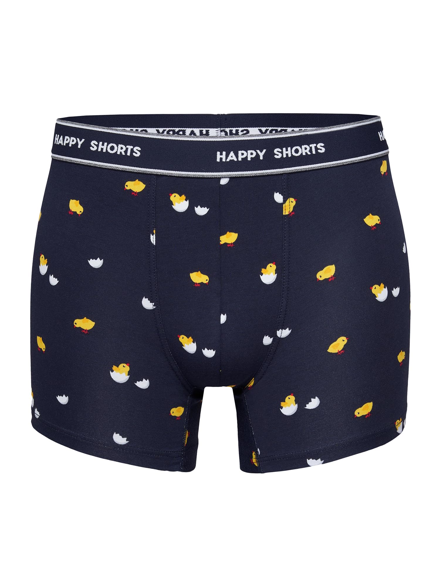 Happy Shorts Bokserki męskie w stylu retro, bawełniane, bielizna, zabawne motywy, wygodne dopasowanie