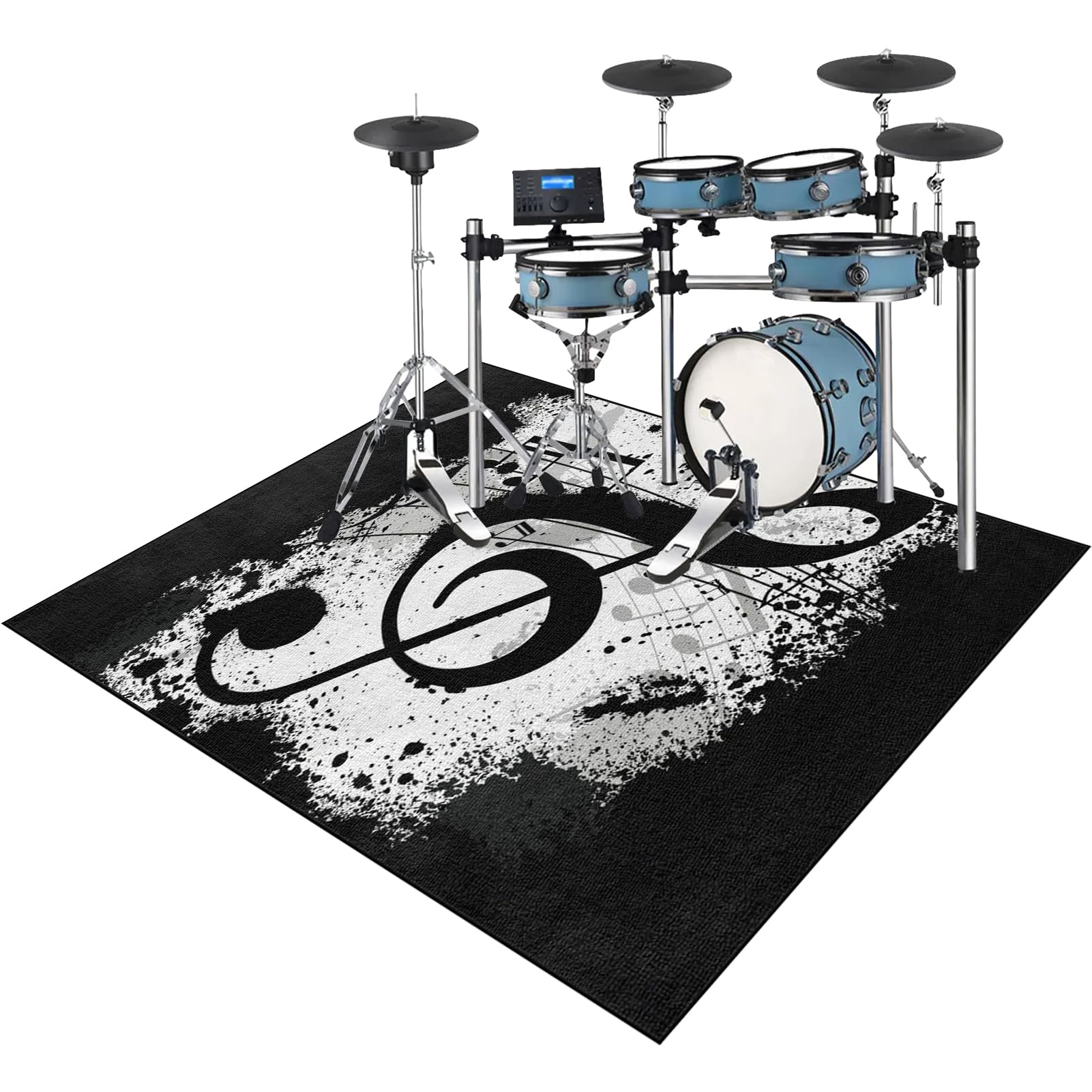 180 x 160 cm, dywan perkusyjny, dywan do perkusji, izolacja akustyczna, profesjonalny elektroniczny zestaw do perkusji jazzowej, perkusji basowej, werbla i innych instrumentów