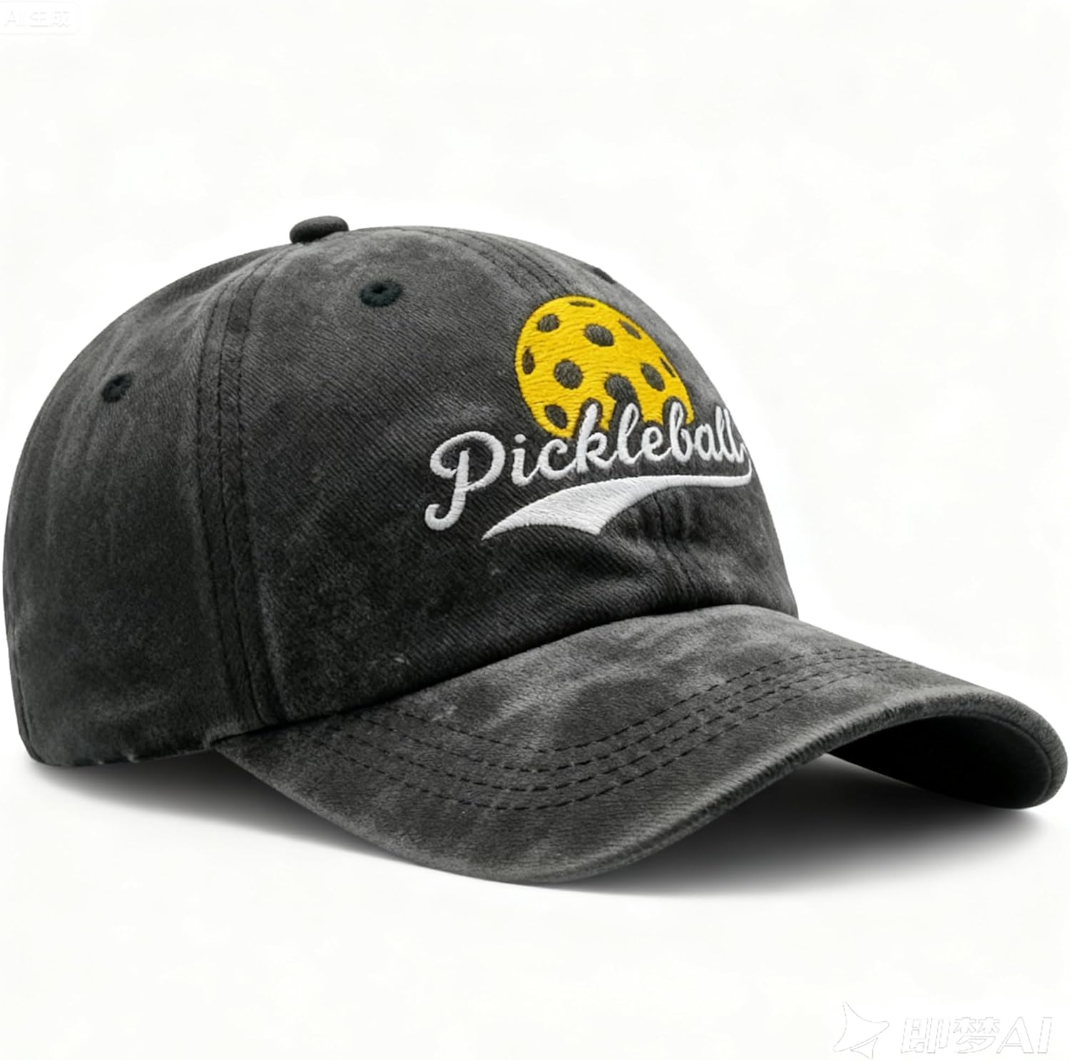 Pickleball Hat for Men Women,Ajustable Embroidered Washed Denim Baseball Cap Snapback - Image 3