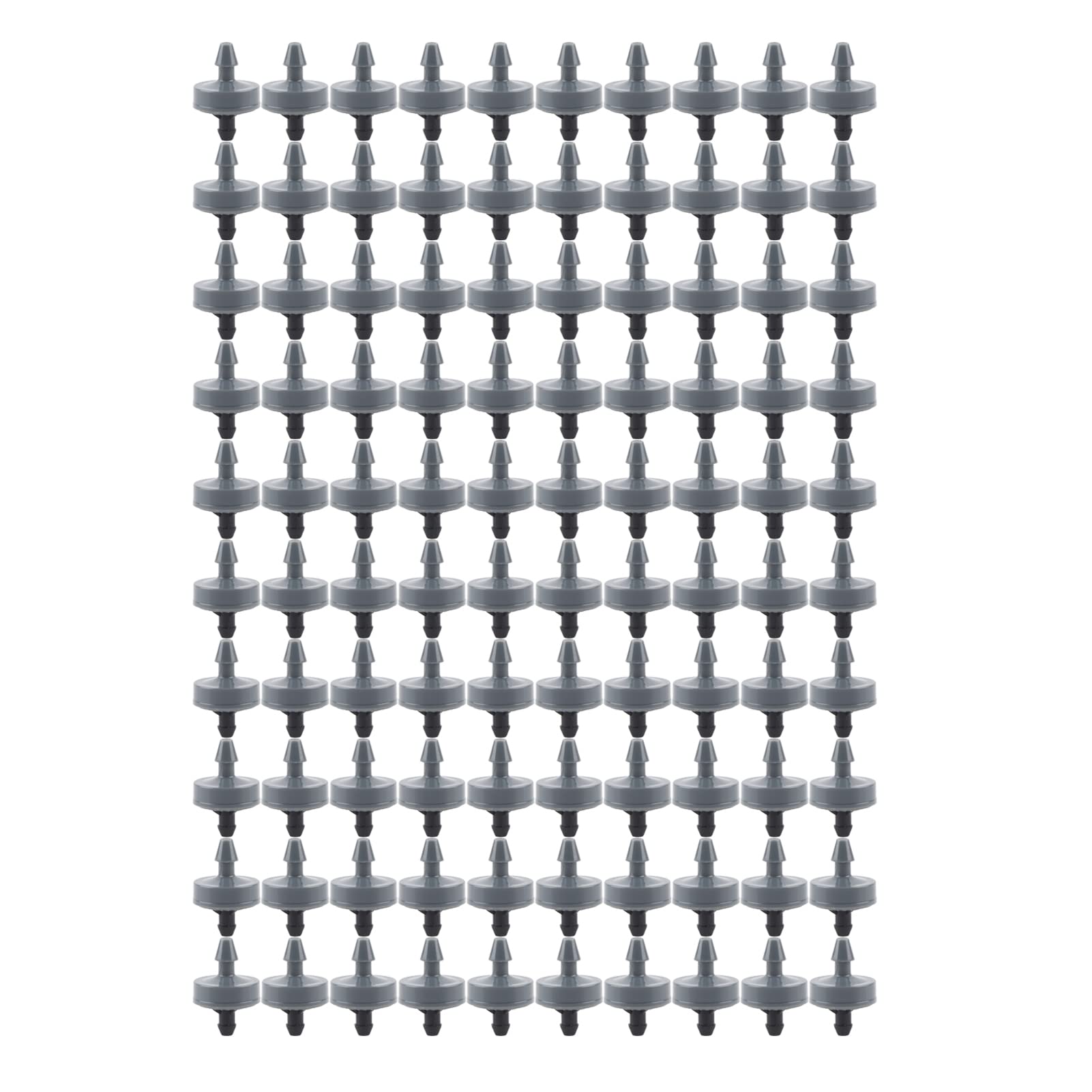 100PCS Drip Emitter, 4L Pressure Compensating Irrigation Dripper Efficient Irrigation Tool with 4/7 Hose for Garden Greenhouse and Farm