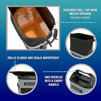 Engel BP25 25 Quart Roll-Top High Performance Backpack Cooler