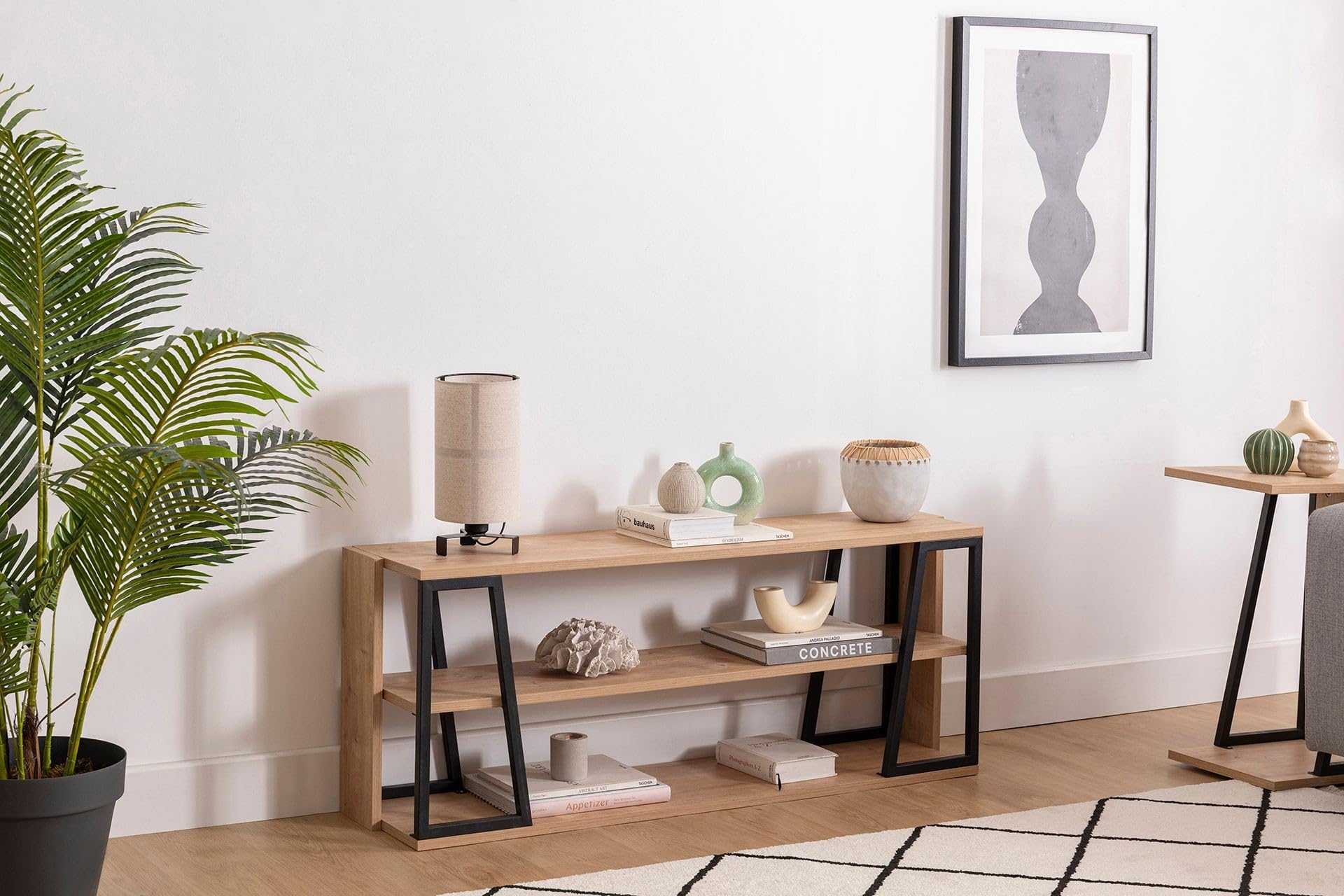Meuble TV Hanah Home en mélamine Sapphire Black élégant pour salon moderne