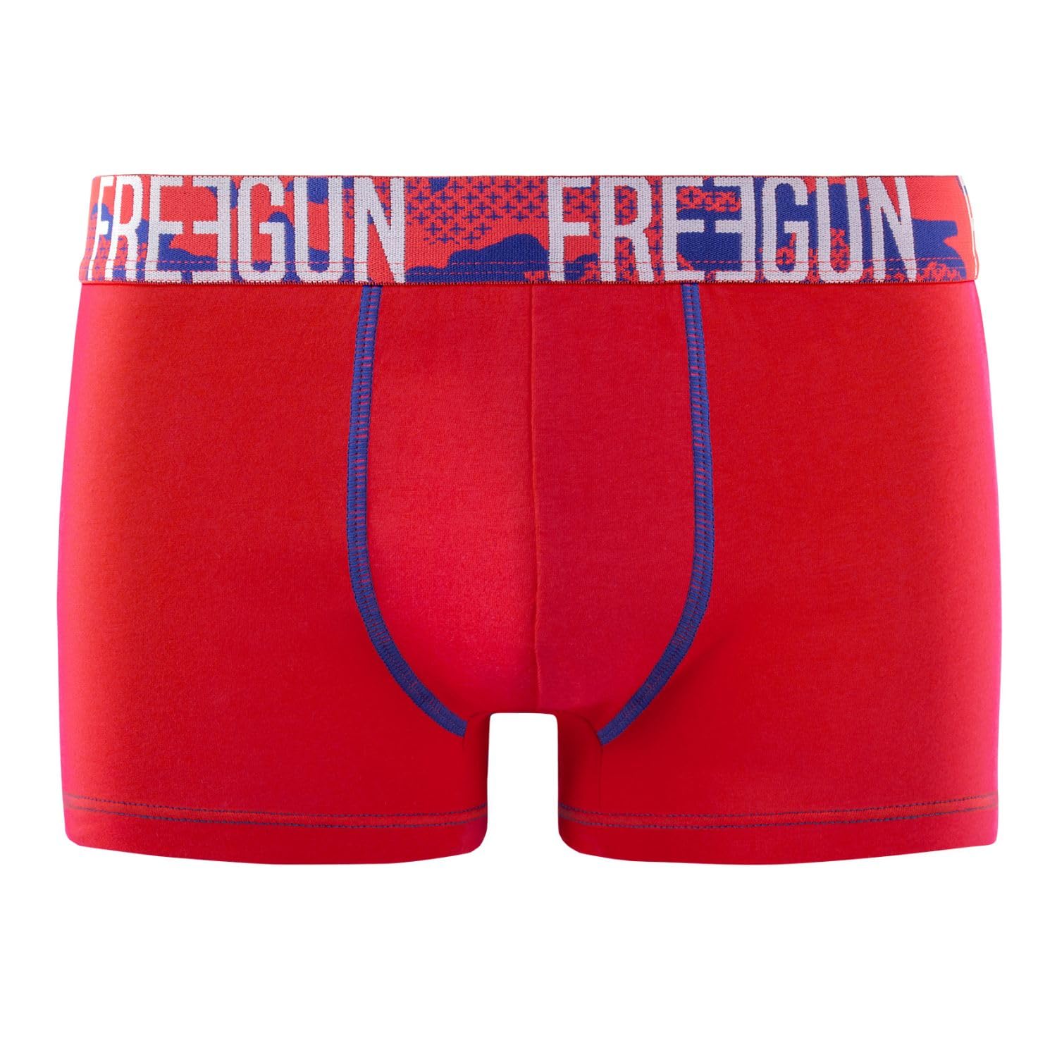 FREEGUN Boxer Homme Coton, Caleçon Homme, Hypoallergénique et Stretch (Lot de 4)