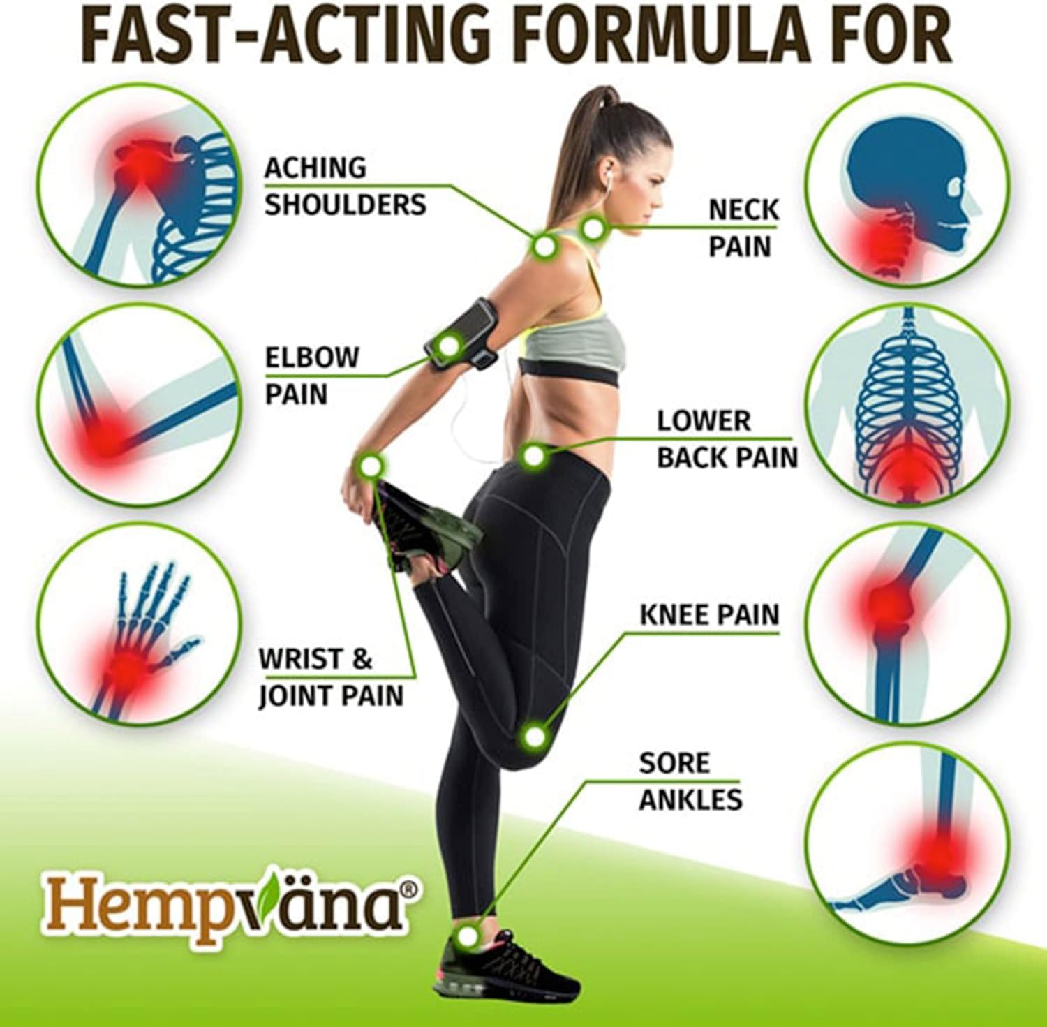 Hempvana Relief Gel, Formulated to Target and Relieve Pain Fast, with Glucosamine and Chondroitin, Enriched with Hemp Seed Oil, Maximum Strength Formula, 3-oz Jar, Arthritis 6 Pack