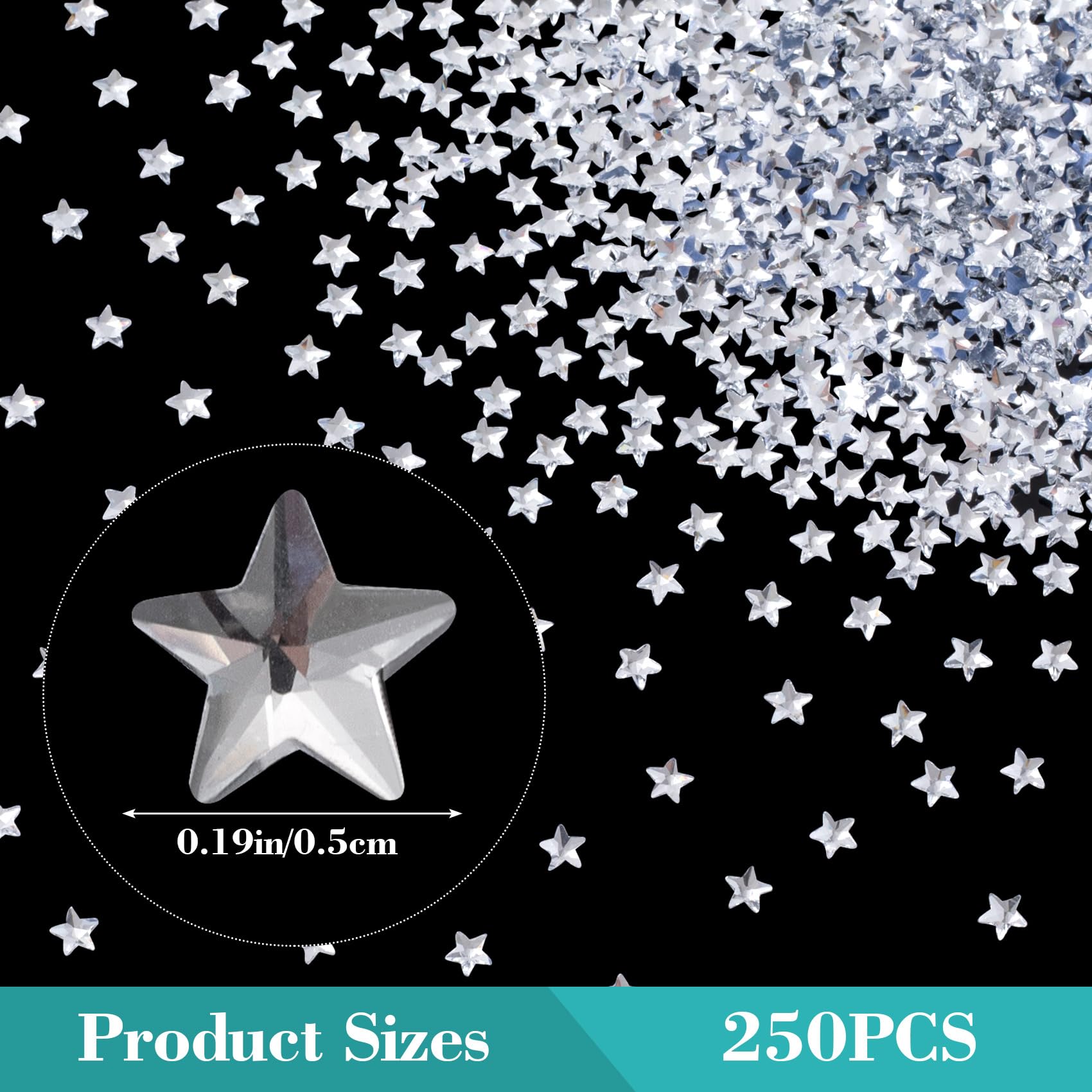 100 Strass étoiles Transparents à Coudre - Acrylique, 14x13 Mm, 2 Trous, Pour Bijoux Et Customisation Vêtements - 9