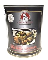 Vista 1 de Chefs Quality Escargots Large Snails 28 Oz (17 Oz When Drained) 8 Dozen/96 Count 1 Can