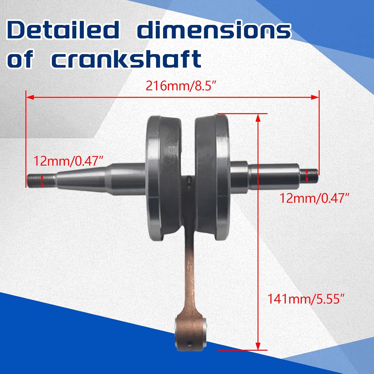 Crankshaft W/Piston Gasket Kit fit for Yamaha Blaster 200 YFS200 1988-2006 Rep 37F-11400-00-00 93306-30556-00 2XJ-11631-01-97