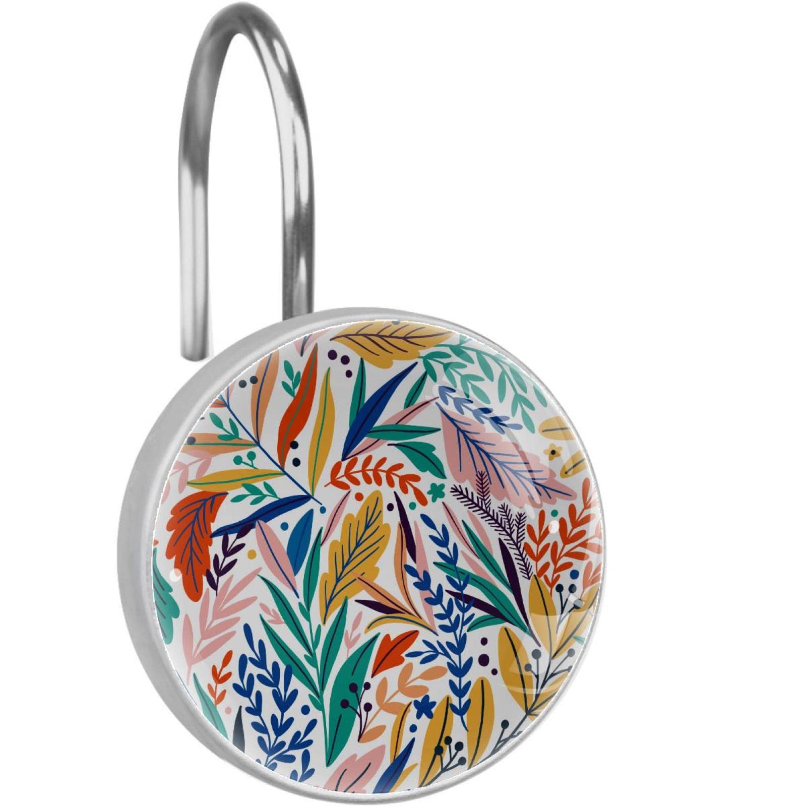 Crochets pour rideau de douche tropical en verre cristal pour salle de bain