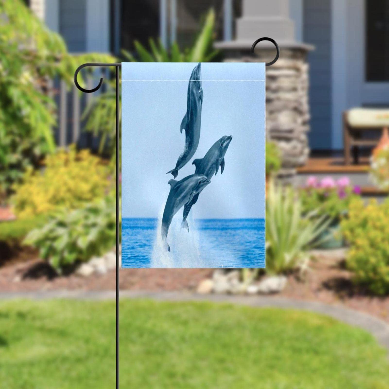 Banner Clownfish Delfin-Freunde Für Garten & Hausfassade - 28x40 Inch, Wetterfest