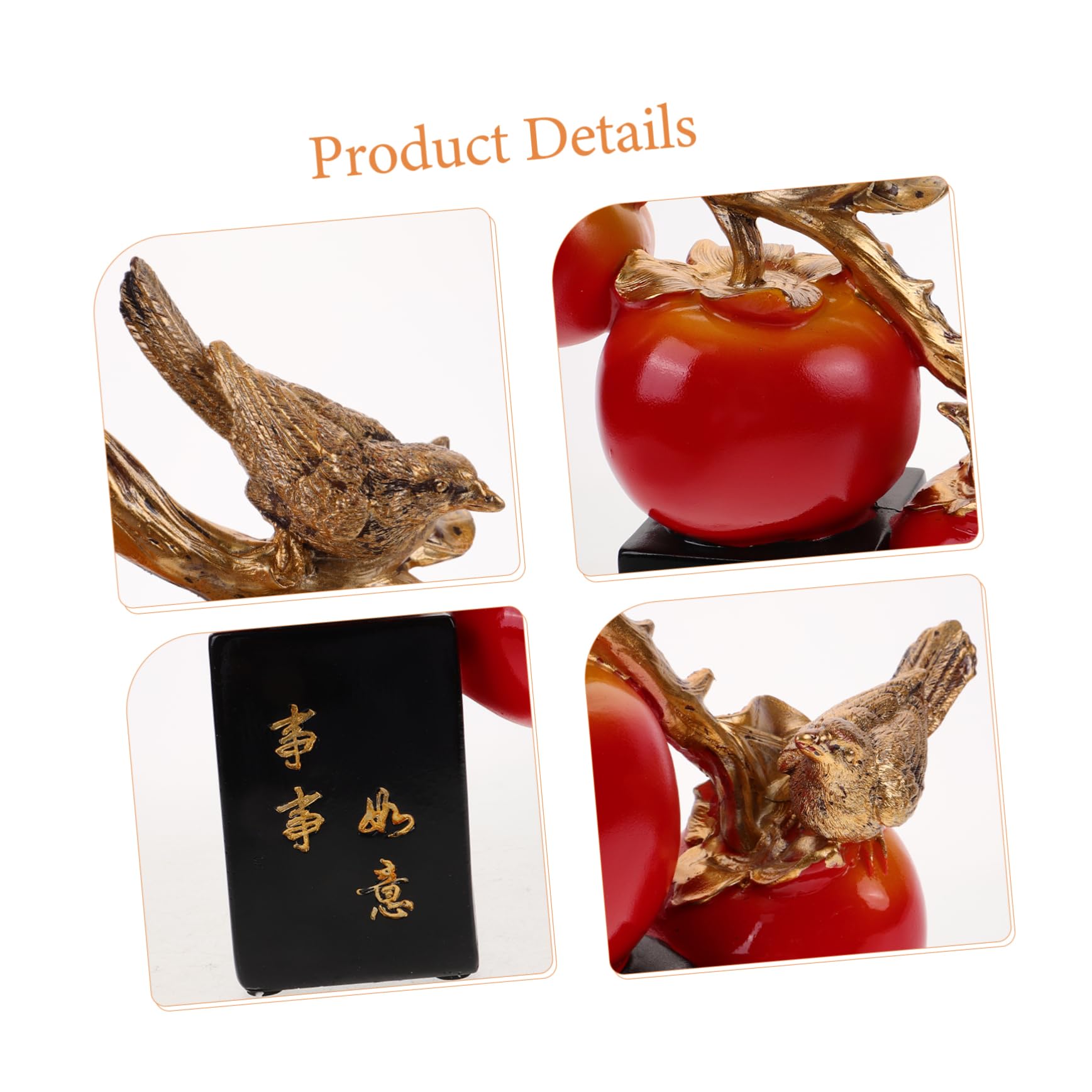 Amazon.co.jp: BIUDECO 鳥柿の置物 人工フルーツ置物 中国 の装飾 人工