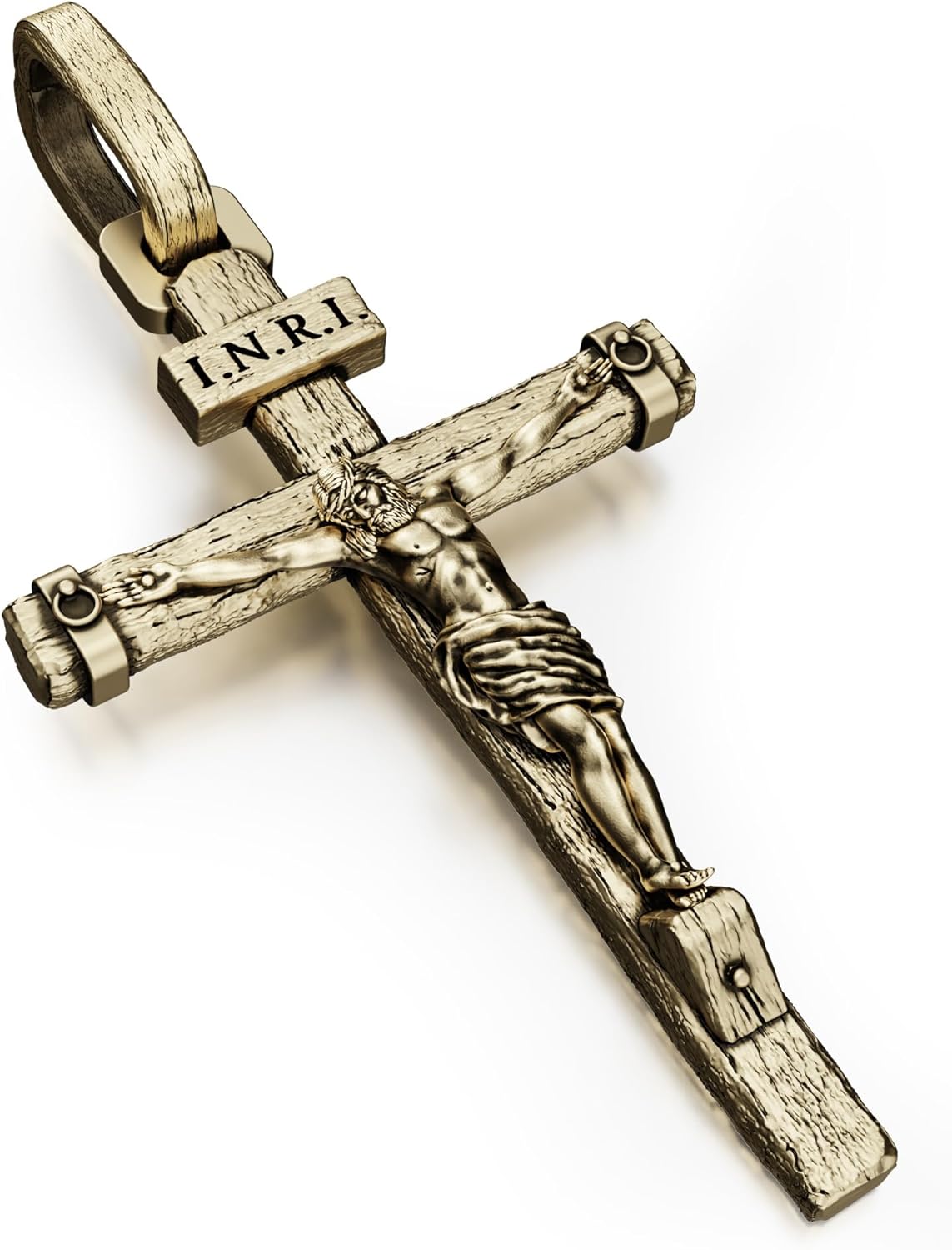 Crucifix Cross Necklace - Exquisite Jesus Pendant, Slatted Cross, Fade-Resistant, S...
