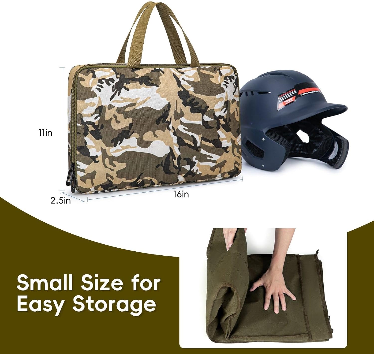 KAVIGOR Baseball/Softball Dugout Organizer - 15+ Helmet & Glove Storage Bag, Military-Grade 900D Fabric & 6 Reinforced Steel Hooks