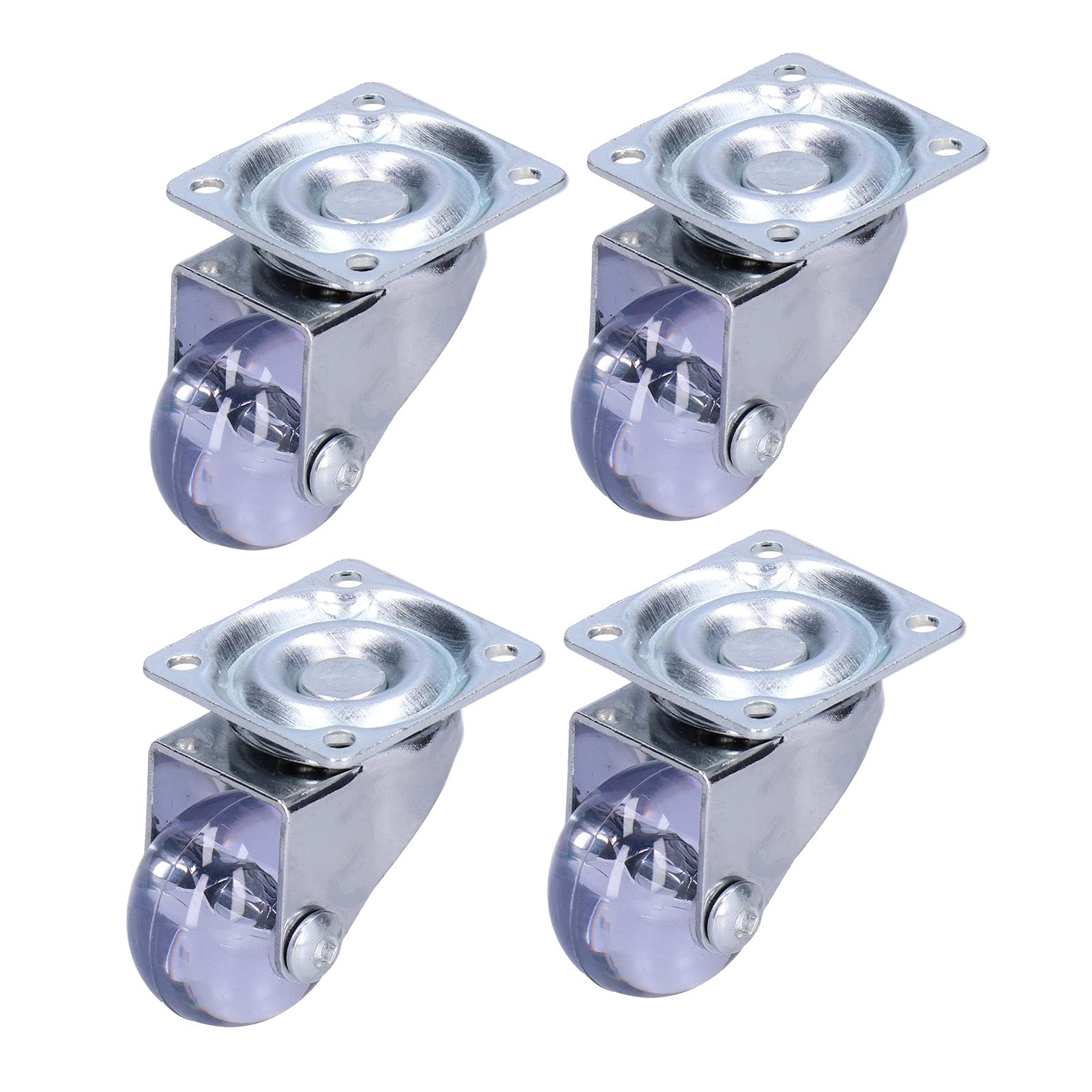 Heavy Duty Stainless Steel Transparent Pu Swivel Caster in Rial Wheel Plate Castors for in Rial Casters