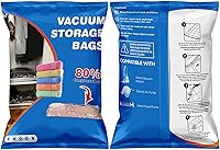 Vista 5 de vacuum storage bags Save 80% on Clothes Storage Space,Premium Vacuum Sealer Bag for organizer, Blankets, Bedding, Clothing,Compression Seal for
