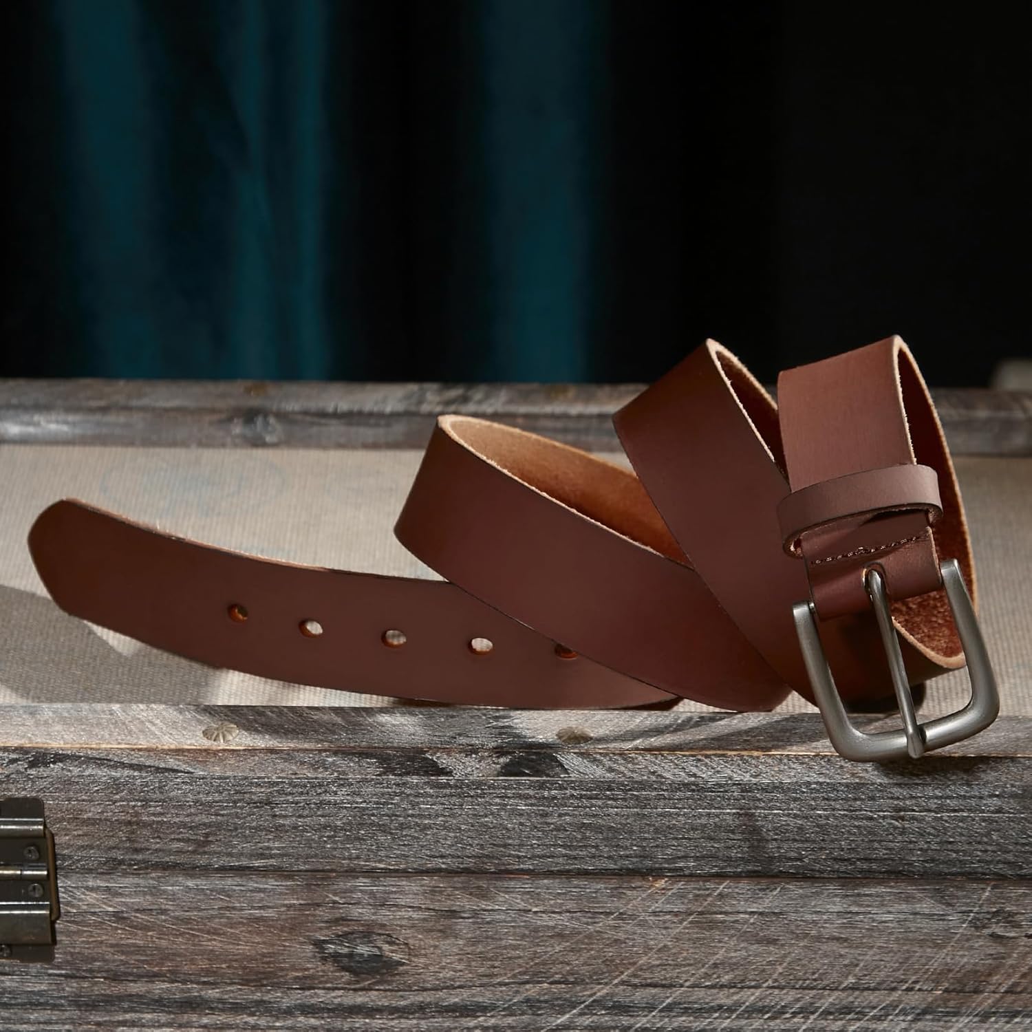 VATAN Men's Genuine Leather Casual Every Day Jeans Belts, Handmade Men Leather Belt with Gift Box - Image 6