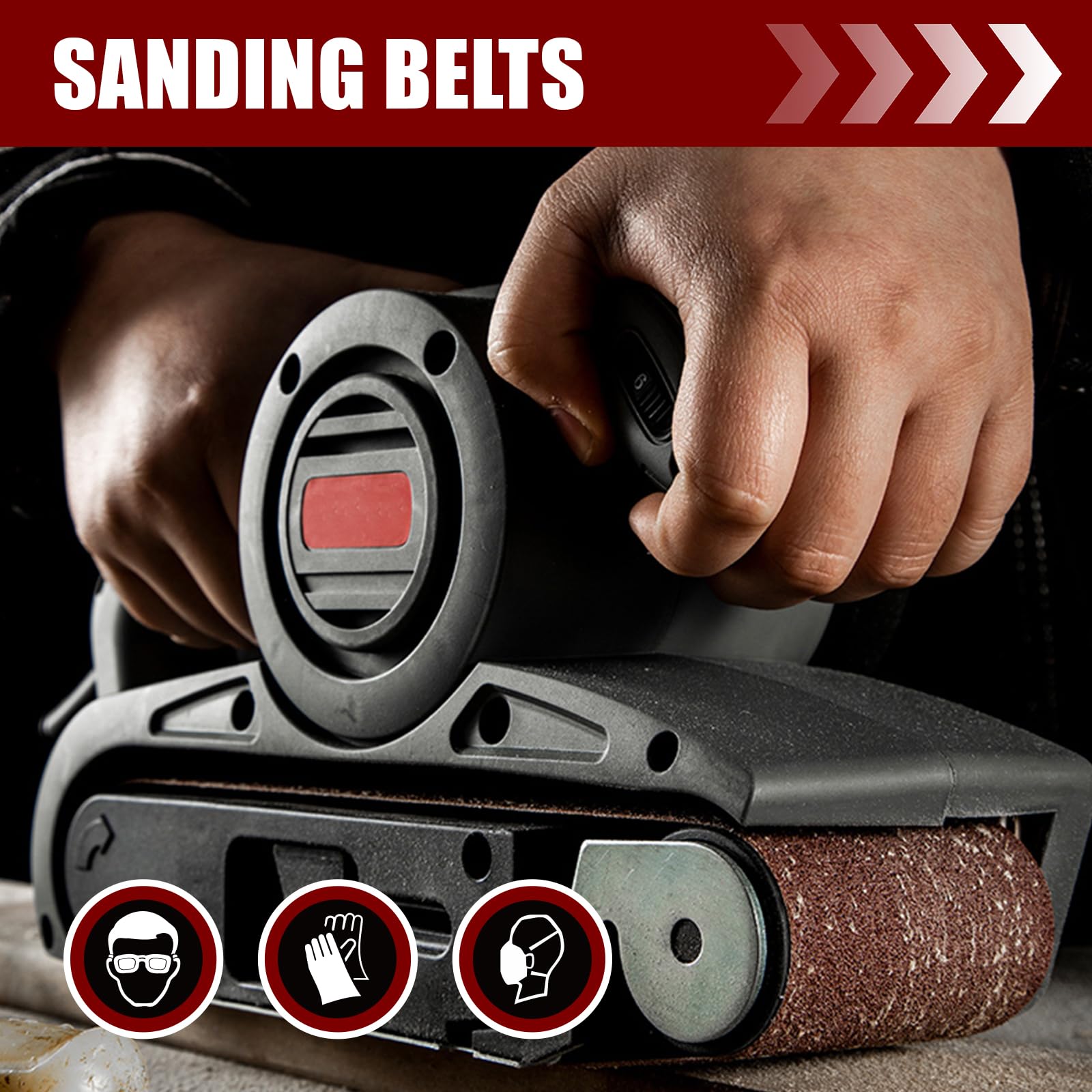 15 Pièces Bande Abrasive 100 x 610 mm, Bandes Abrasives Mixte (3 x Grains 80/120/150/240/320) Ensemble de Bandes Abrasives, pour Ponceuses à Bande
