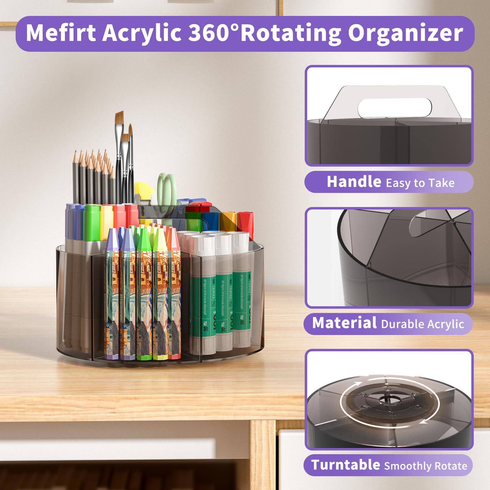 Mefirt Pot a Crayon Organisateur de Bureau