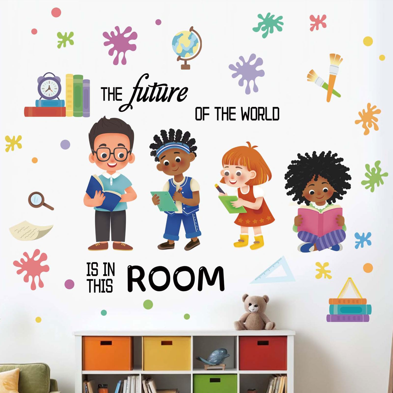 Classroom Reading Wall Stickers for Kids: Peel and Stick Inspirational Quotes Book Read Wall Decals - Image 3