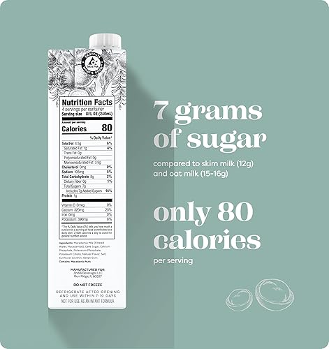 Miniatura 2 de milkadamia Leche de Macadamia Latte Da Barista 32 onzas líquidas paquete de 6