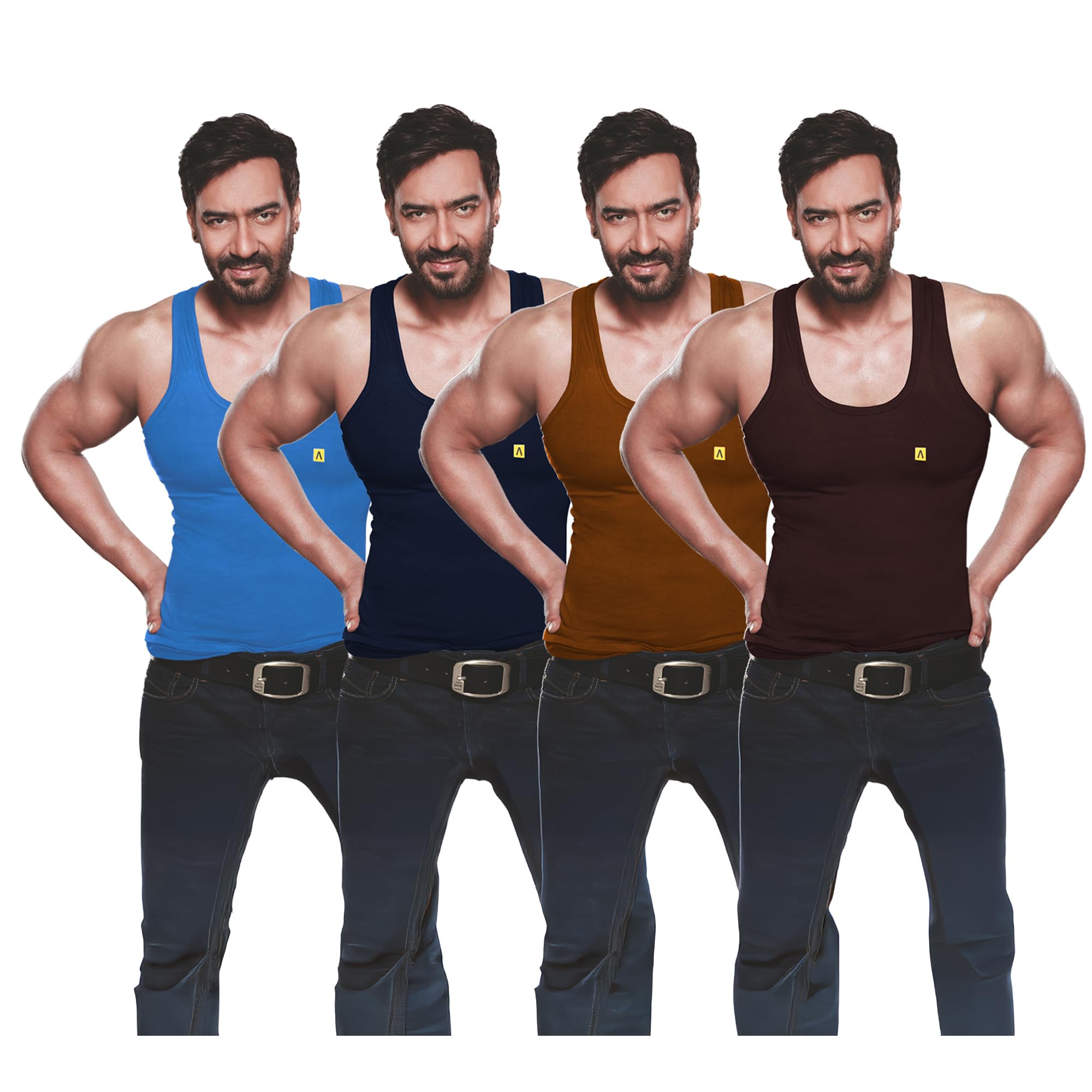 Amul Comfy Men's Vest | Round Neck | Breathable Lightweight Innerwear | Moisture Wicking | Soft Feel | Pack of 4 | Color May Vary-picture-10