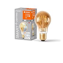 Ledvance Lampada LED SMART+ WIFI, vetro dorato, 6W, 470lm, forma classica a goccia con attacco E27, luce bianca regolabile (2200-5000K) dimmerabile, app o controllo vocale, 15.000 ore di durata