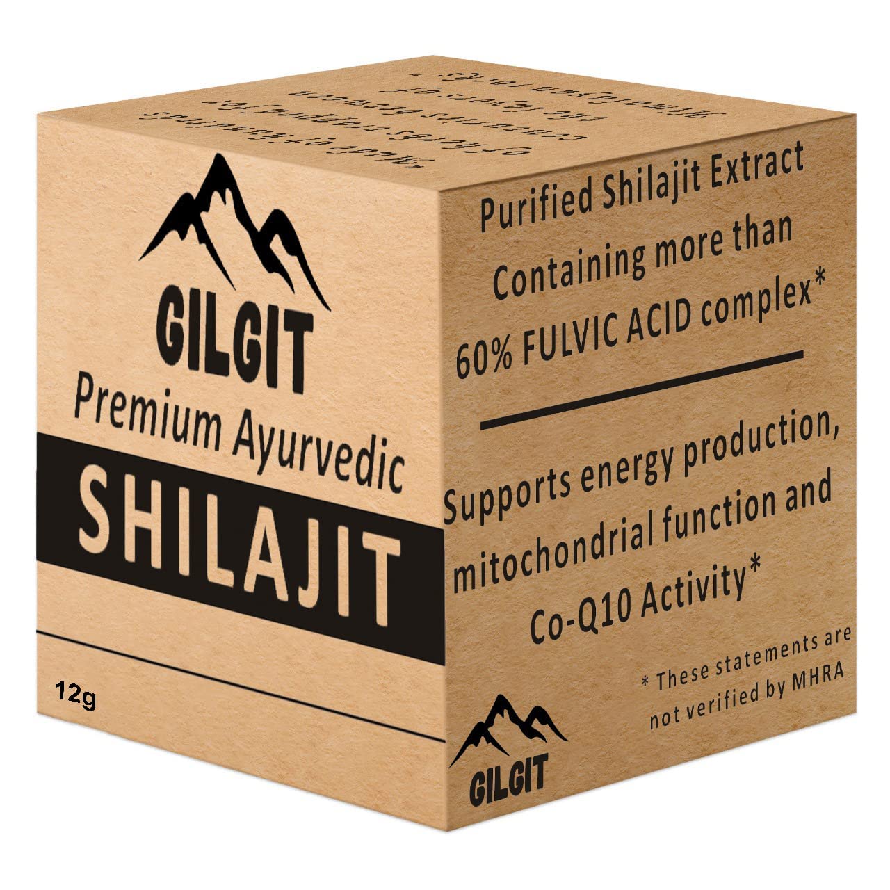 Pure Himalayan Shilajit Organic Fulvic Acid - Ethically Sourced from Gilgit Pakistan - Multivitamin Pure Shilajit Resin - Ultimate Energy Boost - 12g 2 Months Supply