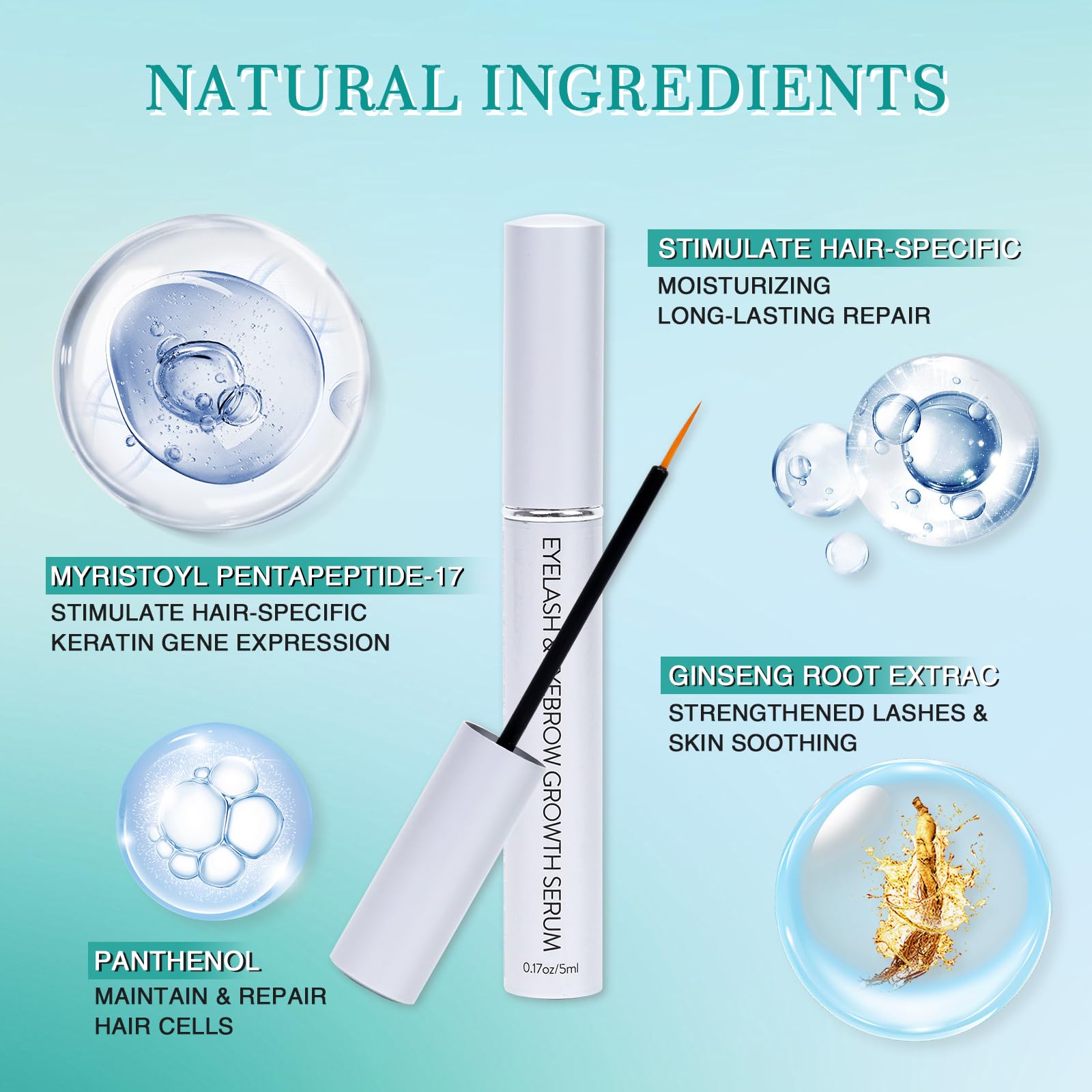 Obeyalash Eyelash Serum for Lash Growth 5 ML Lashes Rapid Growth Serum & Eyebrow for Longer Thicker, Healthier - Image 3
