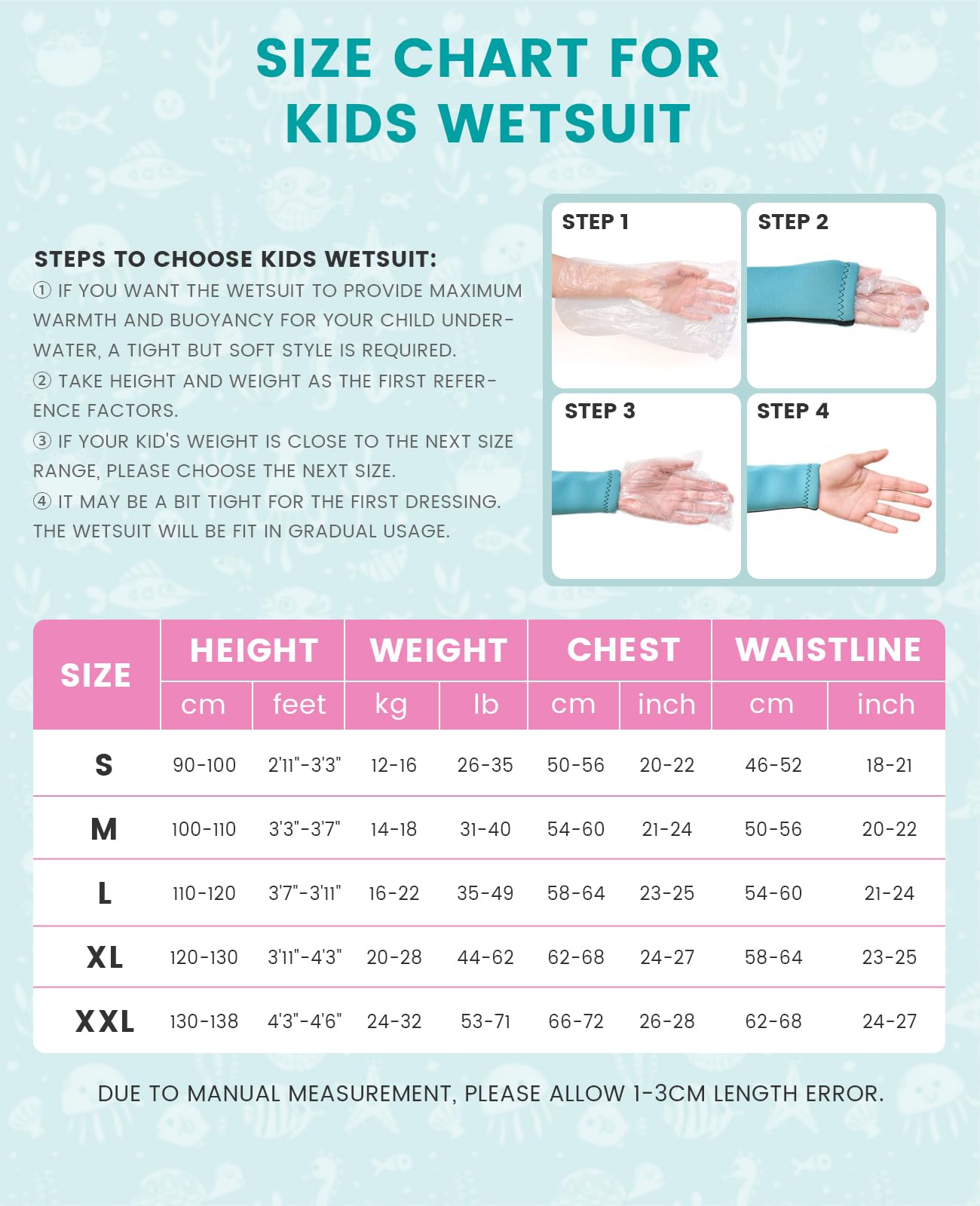 Gogokids Wetsuit Kids, 2.5mm Neoprene Thermal Wet Suits with UV Protection & Back Zipper - Image 2