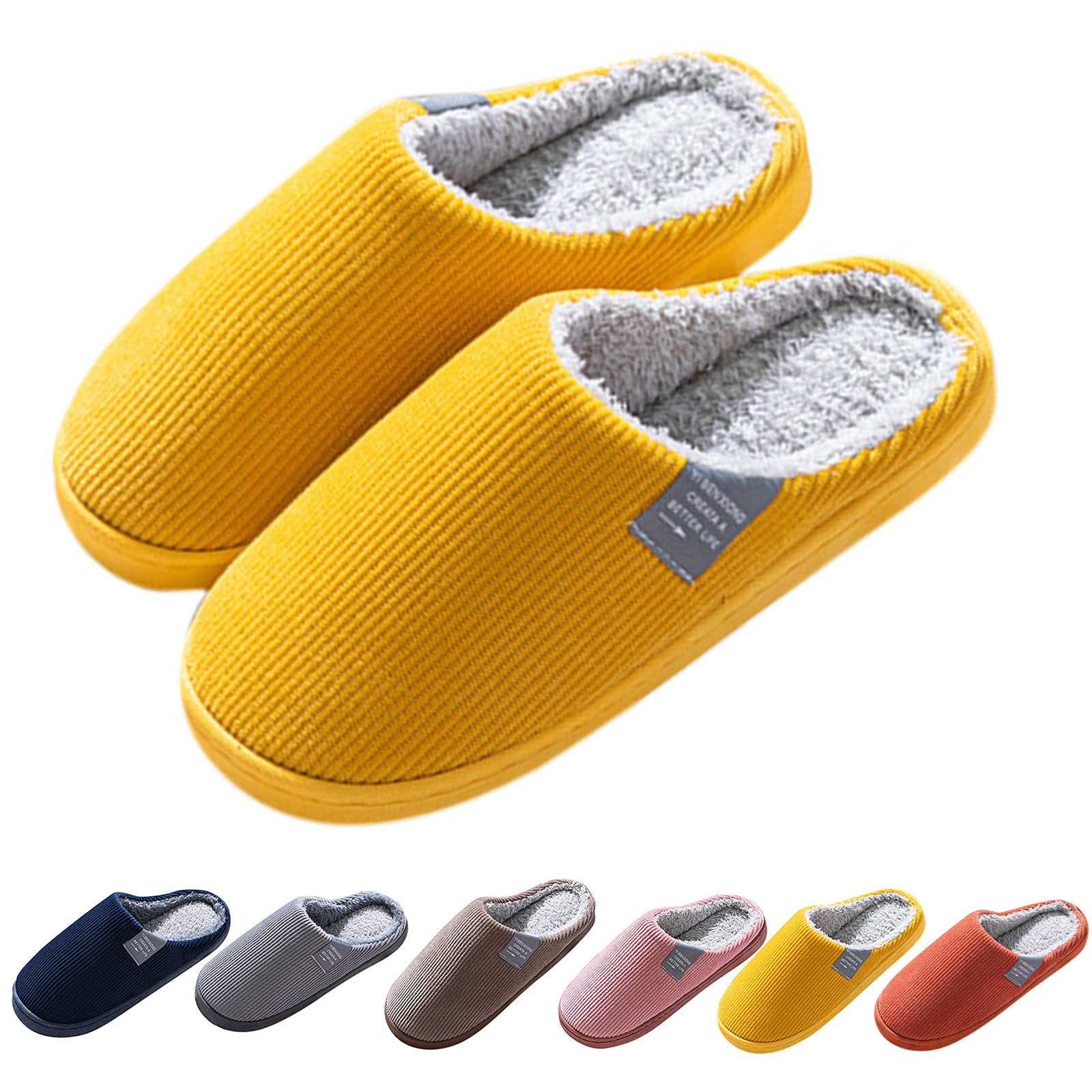 NewDenBer Pantofole Unisex Memory Foam - Morbide E Antiscivolo Per Casa E Esterno, Lavabili In Lavatrice - 3
