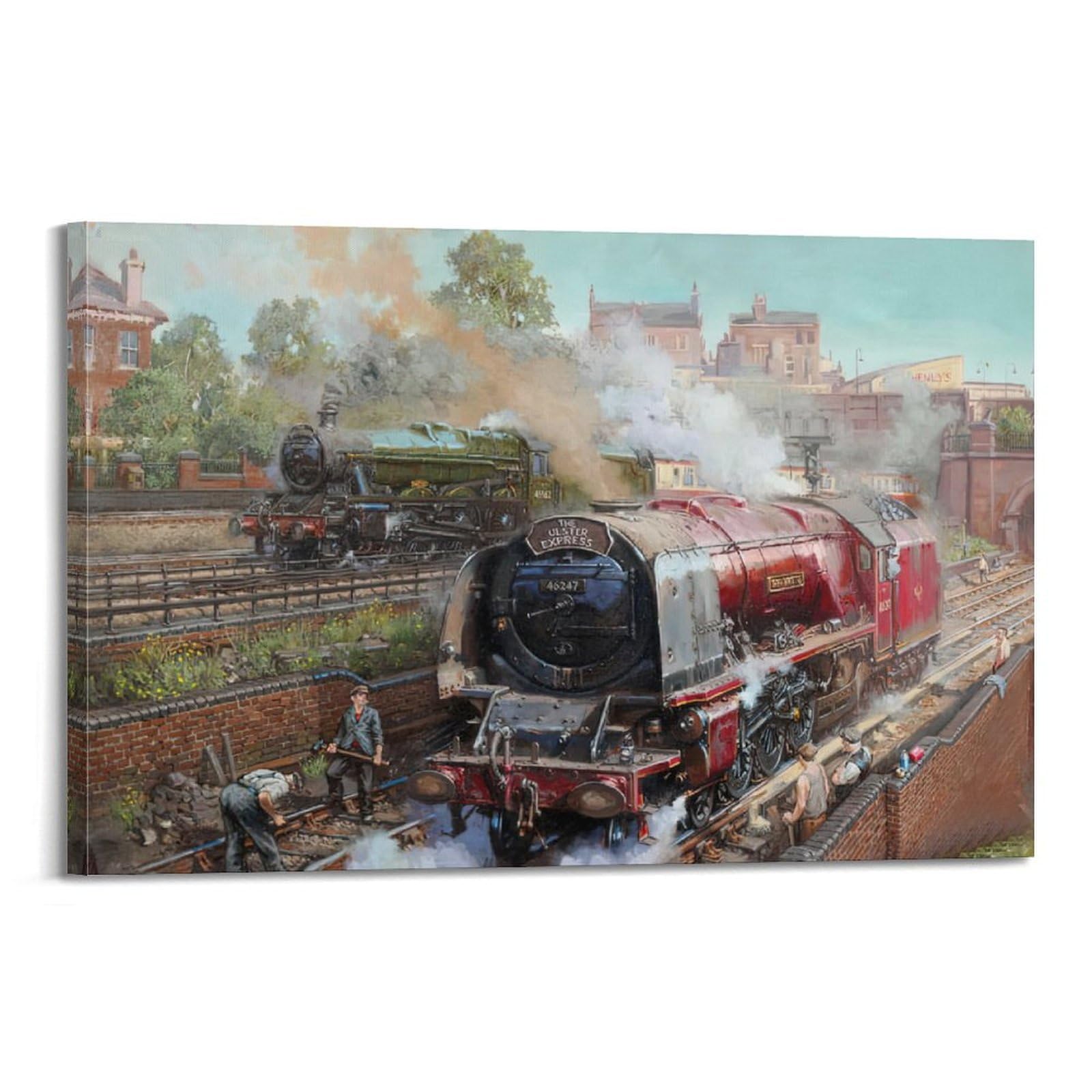 ZSZWHJ Vintage Transport Art Poster of A Small Train Poster Decorative Painting Canvas Wall Posters And Art Picture Print Modern Family Bedroom Decor Posters 20x30inch(50x75cm)
