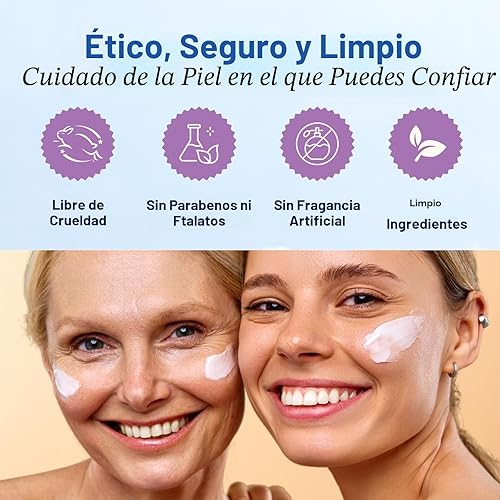 Miniatura 8 de LilyAna Naturals Crema Facial Anti-Edad con Retinol para Mujeres – Crema para Arrugas y Cuello Reafirmante, Humectante de Retinol para Rostro