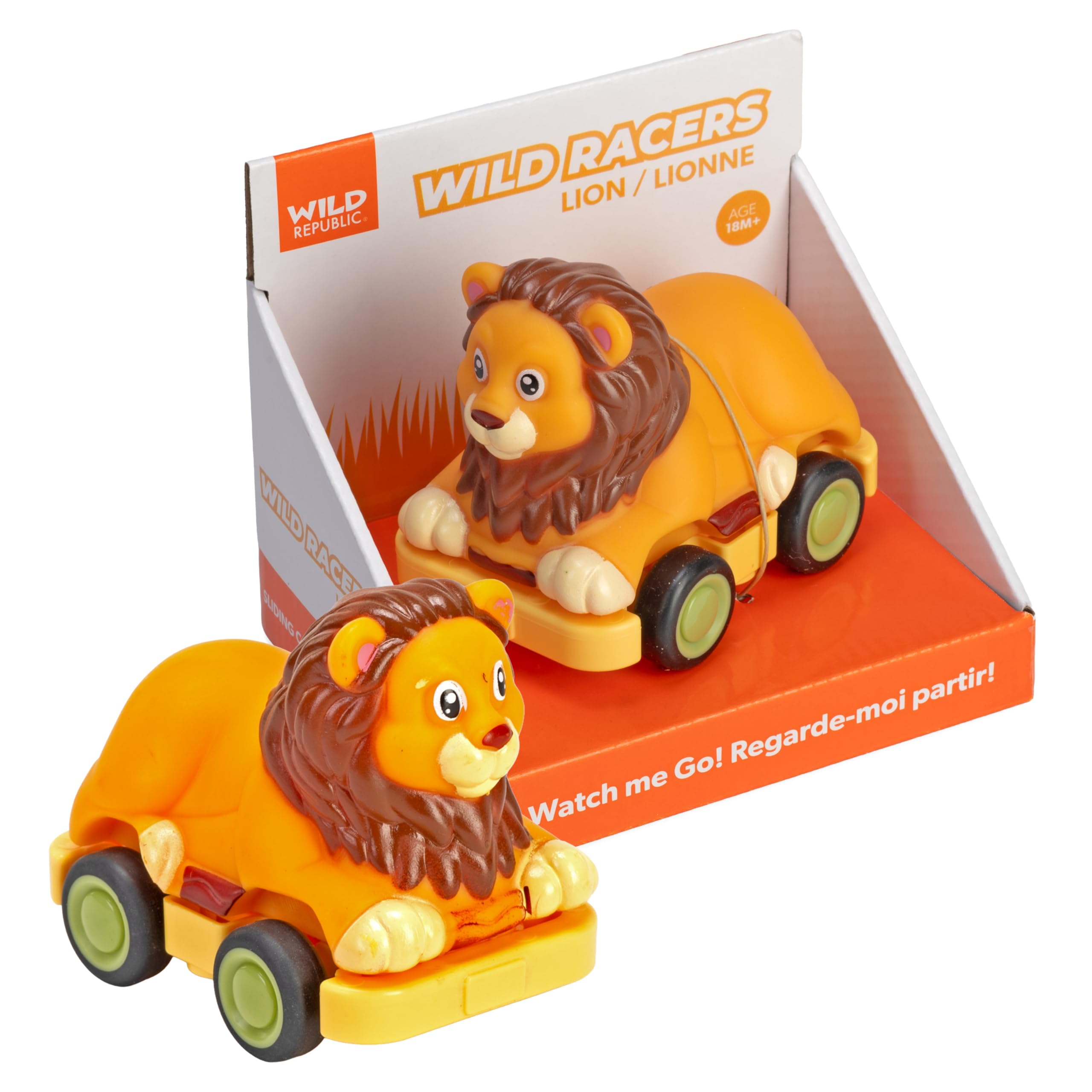 Wild Republic Wild Racers Lion, Gift for Kids, Great for Hours of Independent Play