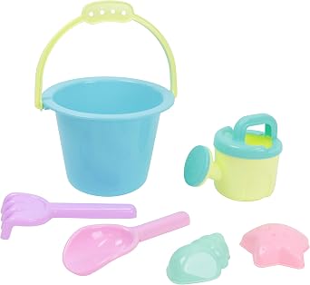 Ikeda Kougyo-Sha Pastel Color Bucket 6-Piece Set Sandbox Play/Sandbox Set/Bucket/Watering Can/Shovel 000009210