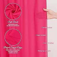 Vista 275 de Tela para envolver arco de boda, 4 paneles de 28 x 20 pies, cortinas de arco de boda rosa para ceremonia, cortinas de tela de gasa para cenador