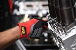 Mechanix Wear: FastFit Work Glove with Elastic Cuff for Secure Fit, Performance Gloves for Multi-Purpose Use, Touchscreen Capable Safety Gloves for Men (Red, Small)