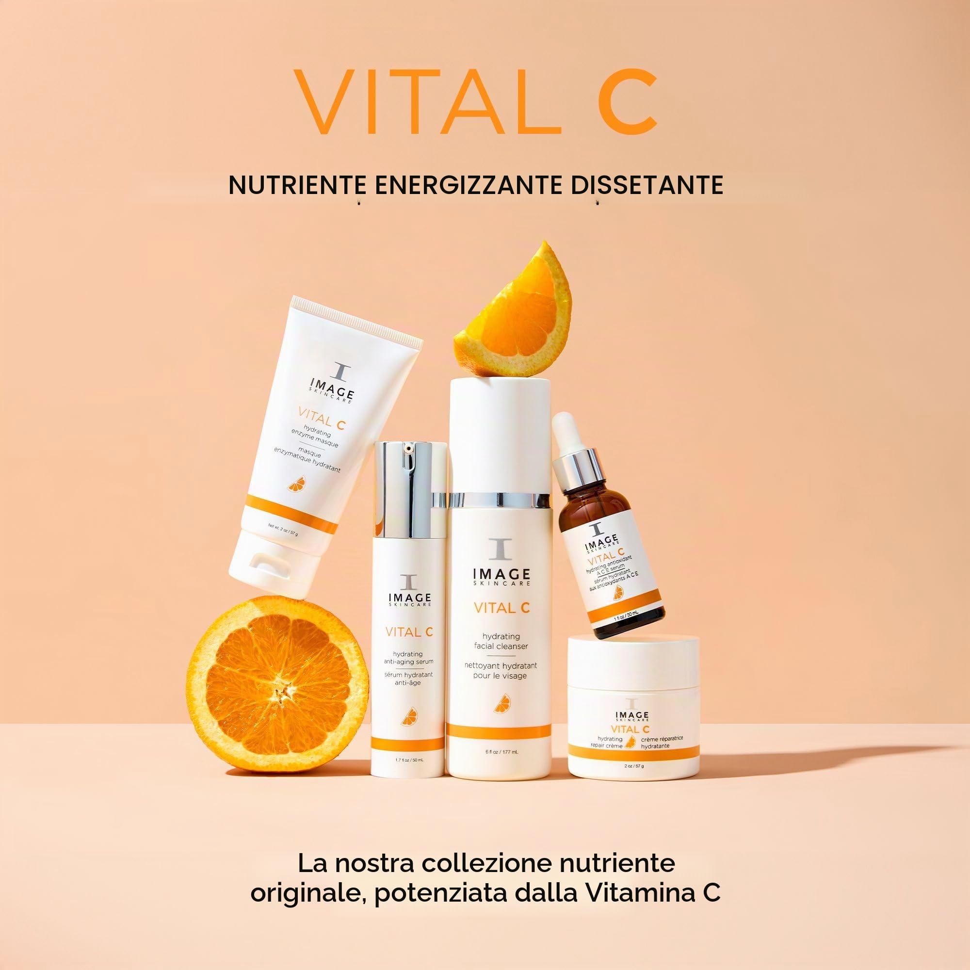 Image Skincare | Detergente Viso Idratante Delicato | Con Vitamina C | Deterge, Esfolia E Riequilibra Il Ph Della Pelle | Vital C Hydrating Facial Cleanser 170ml