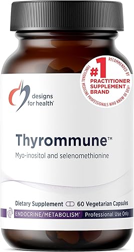 Designs For Health Thyrommune - Suplemento de apoyo tiroideo con selenio (selenometionina) + mio-inositol - vegano y sin gluten (60 cápsulas)