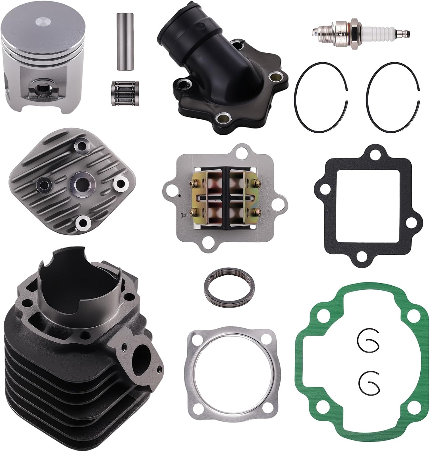maXpeedingrods 54mm Cylinder Rebuild Engine Top End Kit for Polaris Sportsman 90 Scrambler 90 Predator 90 2-Stroke